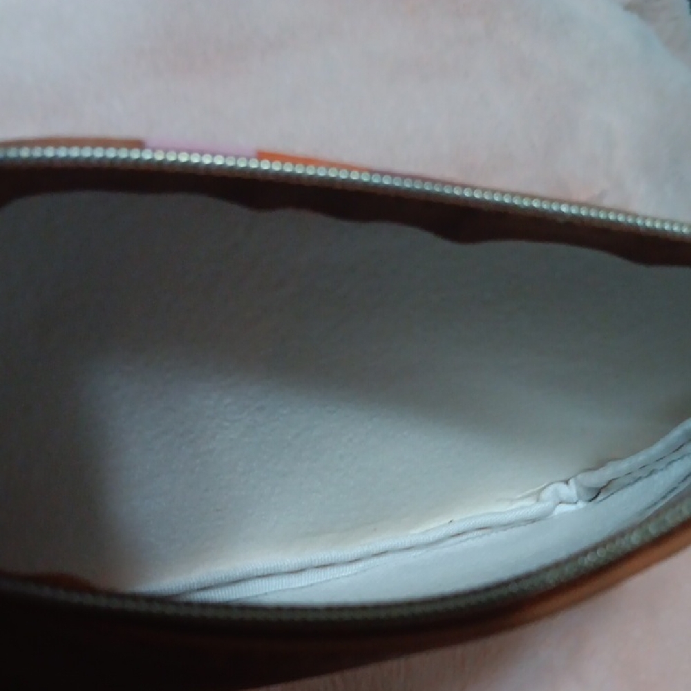 Ipsy Brown Pouch with Vibrant Stripes - Picture 4 of 4